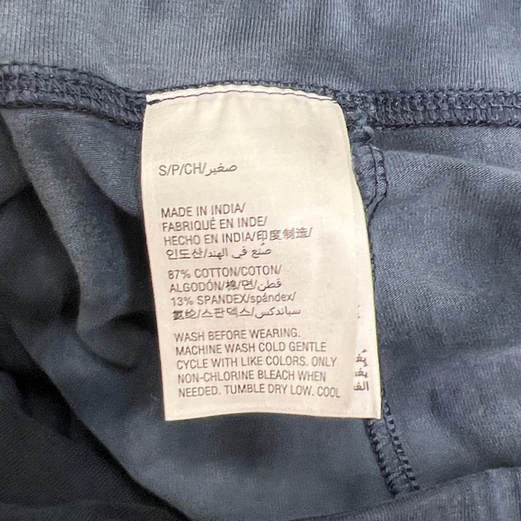 Ideology, leggings, tie-dyed, Blue & white with a pattern around calves Sz. S - Picture 7 of 9